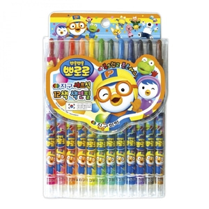 12색 뽀로로 샤프식 색연필 뽀로로 색연필세트